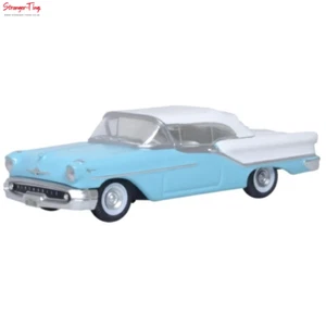 Oxford Diecast OX87OC57002 1/87 BANFF BLUE/ALCAN WHITE OLDSMOBILE 88 CONVERTIBLE - Picture 1 of 1