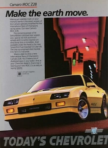Chevy Camaro IROC-Z 1985 póster publicitario (Haz que la tierra se mueva) | 24x36 pulgadas | Z-cars - Imagen 1 de 1