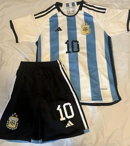 Youth Large Lionel Messi Argentina #10 home jersey brand new kids size adidas - Picture 1 of 3