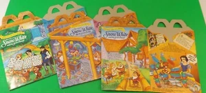 Vintage 1992 Schneewittchen 7 Zwerge McDonalds Happy Meal Box Familie 3 Stück - Bild 1 von 2