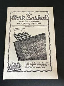Vintage Small Magazine The WorkBasket Vol. 13 September 1948 Number 12 - Imagen 1 de 3