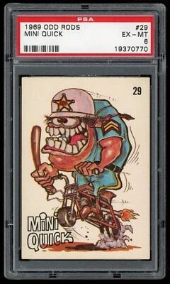 1969 Donruss Odd Rods Sticker #29 Mini Quick PSA 6 - Image 1 of 2