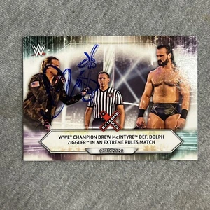 2021 Topps WWE #92 Drew McIntyre def. Dolph Ziggler Signed IP Auto - Picture 1 of 3
