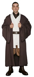 Star Wars Obi Wan Kenobi Disfraz + Vestido Jedi Marrón Oscuro Juego de Película Calidad - Imagen 1 de 3