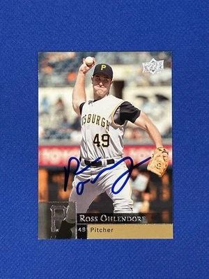2009 Upper Deck ROSS OHLENDORF Signed Card autograph PIRATES #826 auto - Image 1 of 2