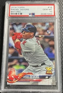 2018 Topps Rafael Devers Red Sox PSA 10 Rookie Card Batting #18 - Giants - Picture 1 of 3
