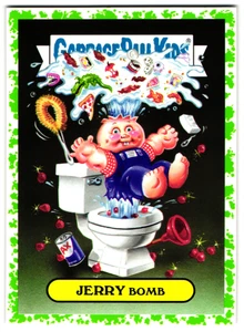 Jerry Bomb 2017 Garbage Pail Kids Dumb Deaths Parodia Tarjeta Exacta Mostrada Verde SP - Imagen 1 de 2