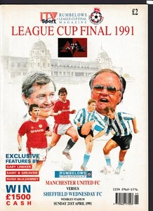Manchester United v Sheffield Wednesday 1990/91 Rumbelows League Cup Final - Picture 1 of 1