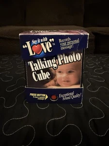 Talking Photo Cube Say It With Love Vintage New Works Fun Picture Frame - Picture 1 of 5