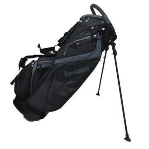 NEW Revelation Golf 'Major' Stand/Carry Bag 14-Way Top Black/Grey Retail: $230 - Picture 1 of 1