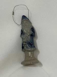 VTG 1988 Rowe Pottery Works Salt Glazed Figurine Ornament Lantern Santa Claus  - Picture 1 of 3