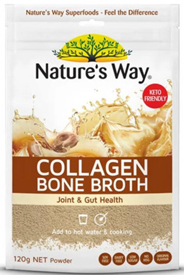 Caldo de osso de colágeno Nature's Way 120g - Imagem 1 de 1