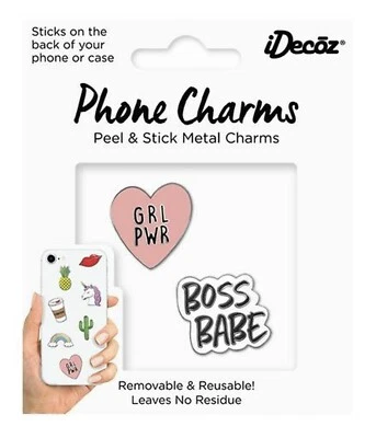 IDecōz GRL PWR BOSS BABE Phone Charms Removable & Reusable Phone Accessories - Image 1 of 3