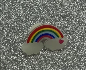 Shoe Charm Glow in The Dark Rainbow with Cloud and Heart - Picture 1 of 1