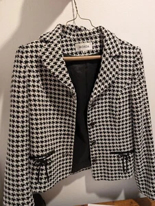 Moada Blazer Jacket Womens Size 38 Tweed Wool Blend - Picture 1 of 4