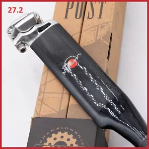 NOS GIANT MIKE BURROWS AERO SEATPOST 27.2 mm 2 BOLTS 330 mm VINTAGE OLD CARBON - Picture 1 of 14