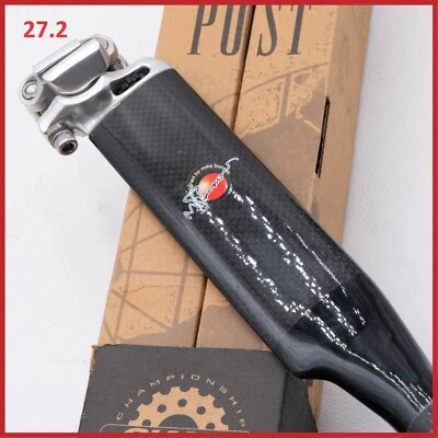 NOS GIANT MIKE BURROWS AERO SEATPOST 27.2 mm 2 BOLTS 330 mm VINTAGE OLD CARBON - image 1 of 4