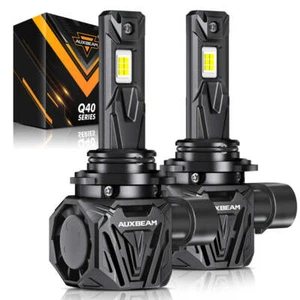 AUXBEAM 9006 LED Headlight KIT Bulbs 6500K Low Beam 120W 30000LM White CANBUS 2x - Picture 1 of 12