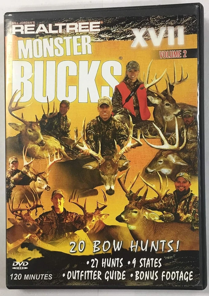REALTREE MONSTER BUCKS XVII VOLUME 2 Bow Hunts 27 Hunts Whitetail Buck DVD - Image 1 of 1