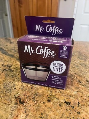 Mr. Coffee 12 Cup Reusable Gold Tone Coffee Filter open box - Image 1 of 4