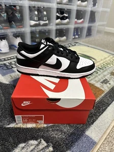 Nike Dunk Low Retro Panda White Black Mens Size 10 DD1391-100 New - Picture 1 of 6