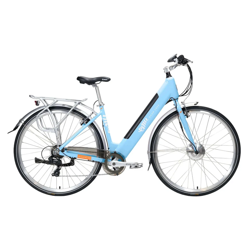 Emu Roam Step Through Hybrid Electric Bike E-Bike Battery 700c Wheels Blue - Image 1 of 2