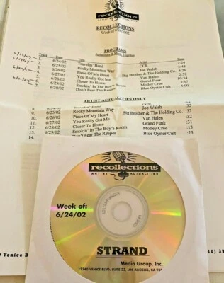 RADIO SHOW 6/24/02 ROCK ESSENTIALS: GRAND FUNK, MOTLEY CRUE, BLUE OYSTER CULT - Image 1 of 4