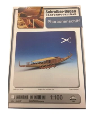 Schreiber-Bogen Kartonmodellbau Pharaonenschiff | Papier Modellbau Bastelbogen - Bild 1 von 2