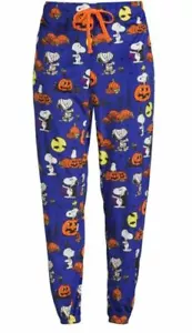 Peanuts Snoopy Halloween Sleep Jogger PJ Loungewear Pants Pockets L-XL-2X-3X NWT - Picture 1 of 12