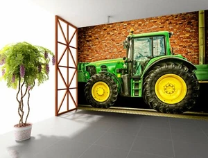3D Tractor I1794 Transport Wallpaper Mural Sefl-adhesive Removable Angelia - Picture 1 of 6