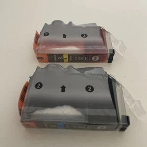 GENUINE AUTHENTIC CANON YELLOW And Cyan INK CARTRIDGE CLI-8Y CLI-8c - Picture 1 of 3