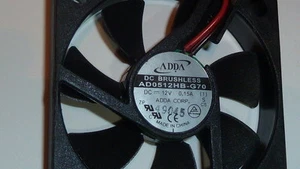 NEW 1PC ADDA AD0512HB-G70 DC BRUSHLESS Power dissipation fan 12V 0.15A 2X WIRE - Picture 1 of 5