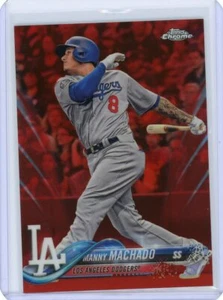 2018 Topps Chrome Update Red Refractor #HMT97 Manny Machado #15/25 - Picture 1 of 2