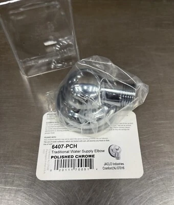 Codo tradicional de suministro de agua Jaclo 6407-PCH - Cromo pulido - Nuevo Foto 1 de 4