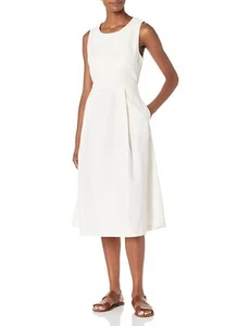 AG Adriano Goldschmied 295622 Women's Libby Dress, White Linen, X-Small - Picture 1 of 2
