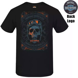 Harley Davidson Mens Blueprint T-Shirt Black Swansea Wales