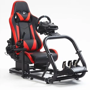 Hottoby Rennsimulator Cockpit Ständer mit Rotem Sitz Passend für Logitech G923 - Bild 1 von 8