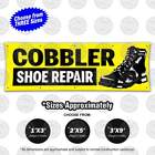 COBBLER SHOE REPAIR Banner Open Leather Boot Shine Sole Fix Sign Service Display