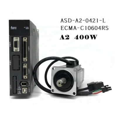 Delta ECMA-C10604RS+ASD-A2-0421-L A2 AC Servo Motor Drive Kit 400W 3000RPM 220V - Image 1 of 4