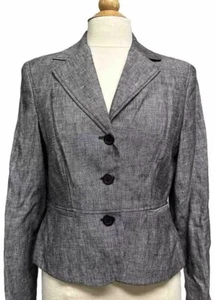 NWT Style & Co Petite Linen Taylored Jacket 8P Sienna WPL 8046 - Picture 1 of 12