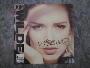 Kim Wilde Autogramm signed Maxi-Cover 12" "Four Letter World" Vinyl - Picture 1 of 1