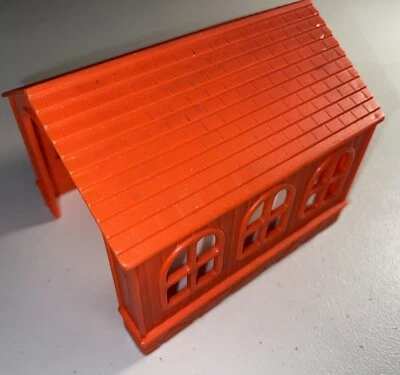 Mattel Vintage 1976 Orange Covered Bridge Trestle - #9970 2659 - Image 1 of 4