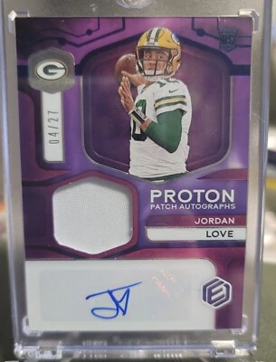 2020 Panini Elements Jordan Love Proton Rookie Patch Auto Card RPA # /27 RC SSP - Image 1 of 4