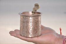Vintage Copper Inlay Engraved Handcrafted Solid Holy Water Pot