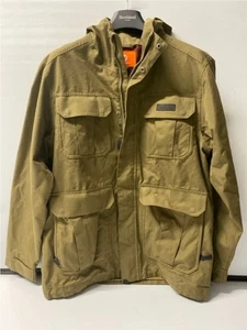 MERRELL MENS KHAKI MULTI-POCKET HOODED JACKET SIZE L - Picture 1 of 3