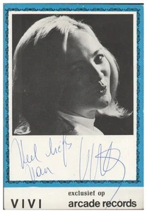 V9218/ Vivi  Autogramm  Niederlande  Autogrammkarte ca.1968 - Picture 1 of 2