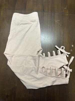 Leggings XXL Joy Lab rosa claro con cordones laterales Foto 1 de 4