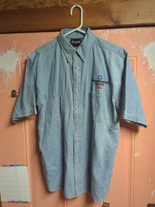 Vintage Dale Earnhardt Shirt Mens Medium Denim Button Up Chase Goodwrench - Picture 1 of 5