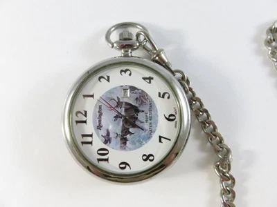 Карманные часы Remington с тематикой охоты и цепочкой - Изображение 1 из 4