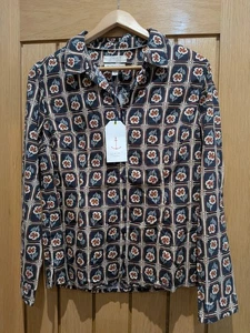 Seasalt Cornwall Organic Cotton Larissa Shirt Size 10 Floral Maritime Pattern - Picture 1 of 5